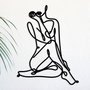 Wallity Eve Escultura de Pared de Metal Negra